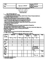 Bài viết số 1 môn Ngữ văn Lớp 11 - Năm học 2017-2018